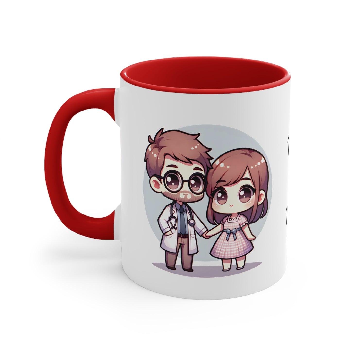 Doctor Couple Collection 4 Personalized Cute - Custom Accent Coffee Mug, 11oz