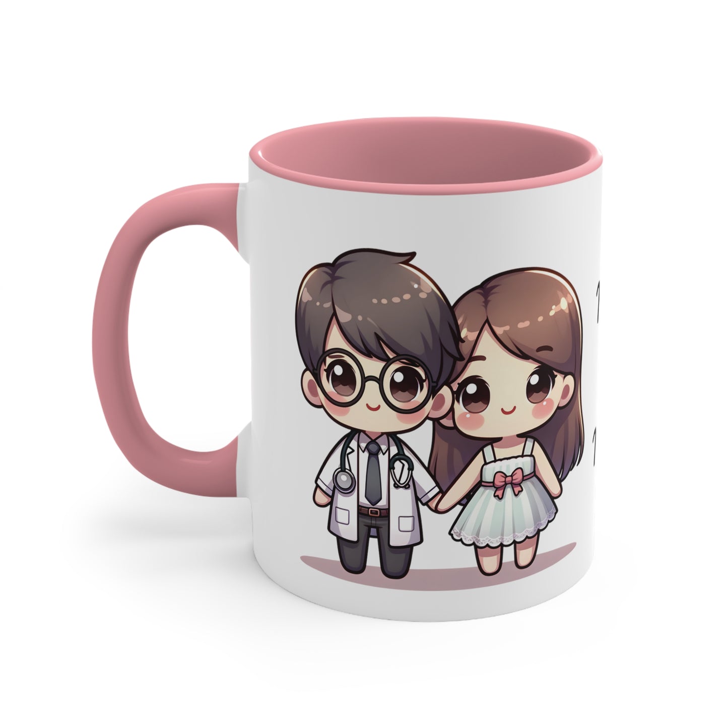 Doctor Couple Collection 5 Personalized Cute - Custom Accent Coffee Mug, 11oz