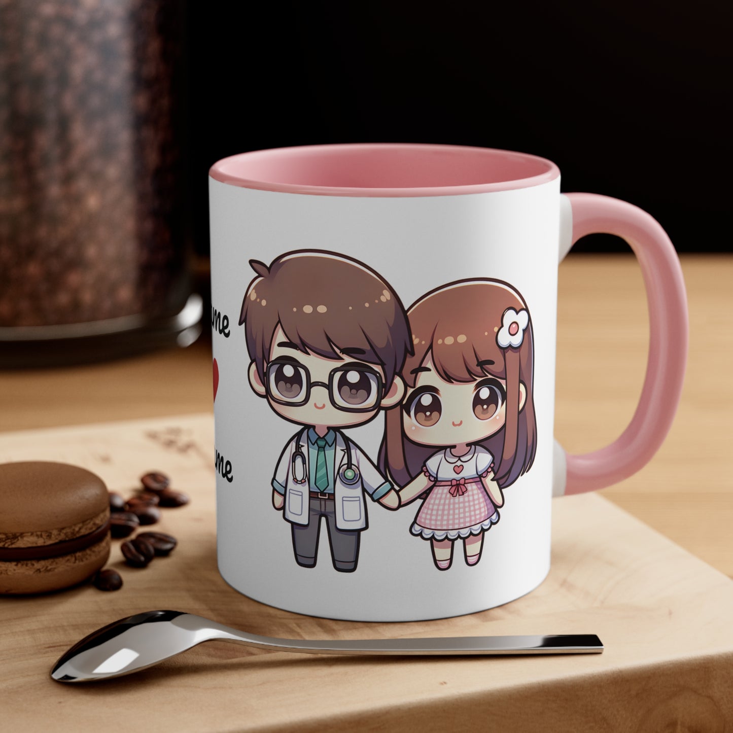 Doctor Couple Collection 3 Personalized Cute - Custom Accent Coffee Mug, 11oz