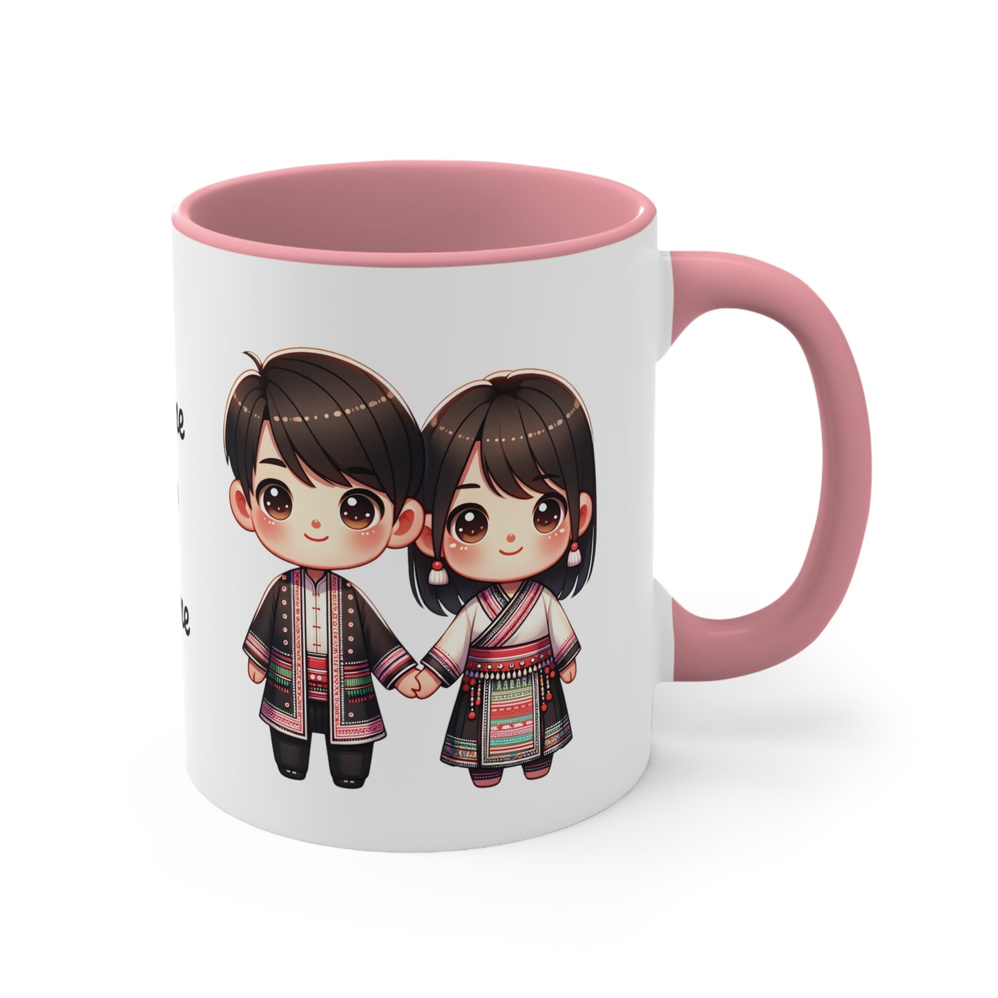 Hmong Couple Traditional Hmong Clothes Collection 7 Personalized Cute - Custom Accent Coffee Mug, 11oz