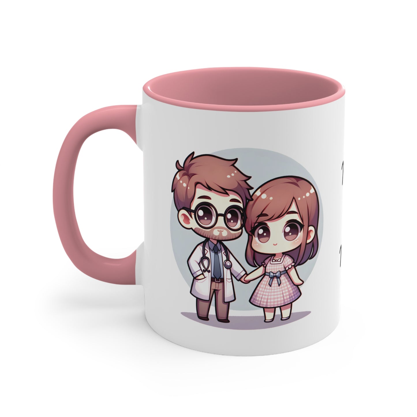 Doctor Couple Collection 4 Personalized Cute - Custom Accent Coffee Mug, 11oz