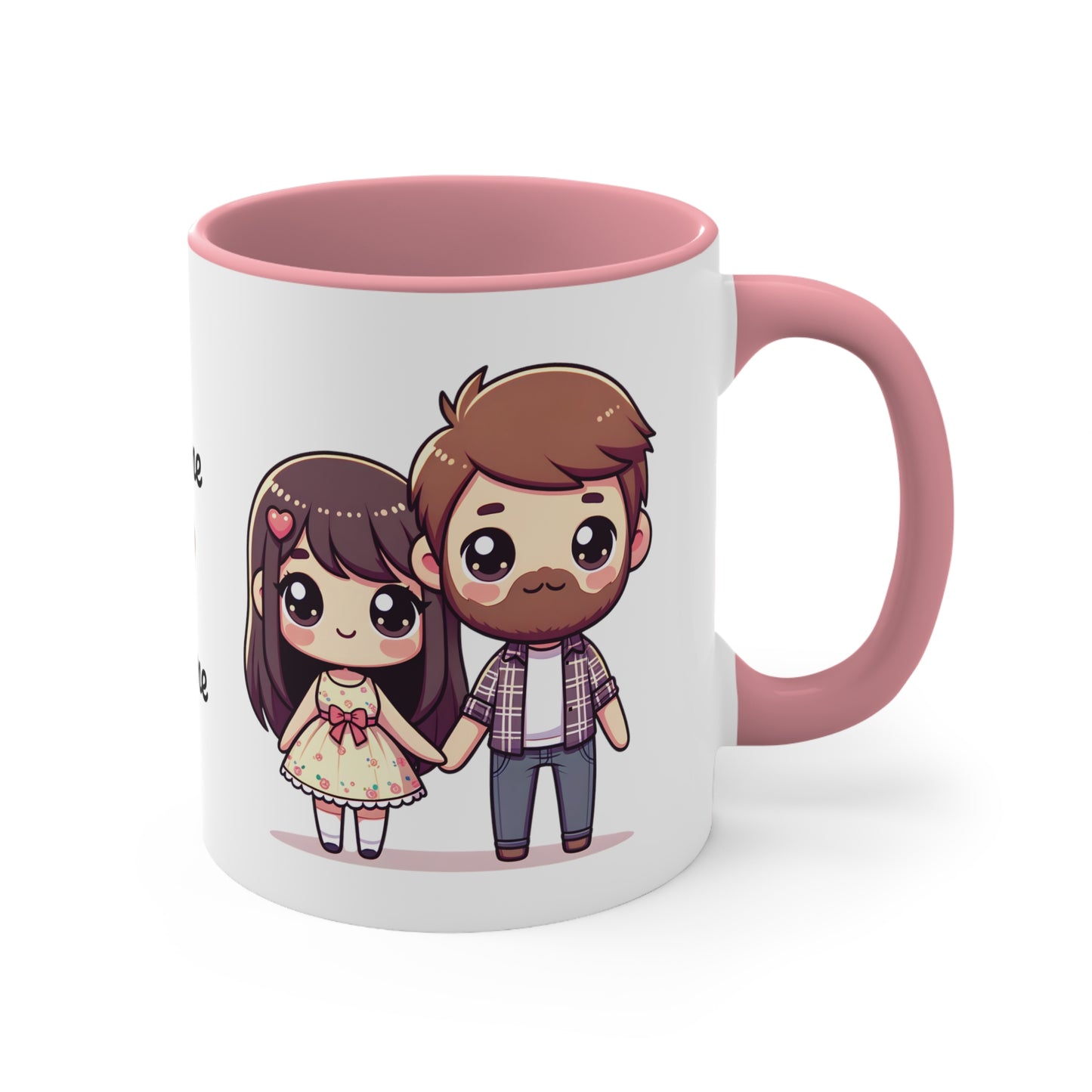 Beardman Couple Collection 4 Personalized Cute - Custom Accent Coffee Mug, 11oz