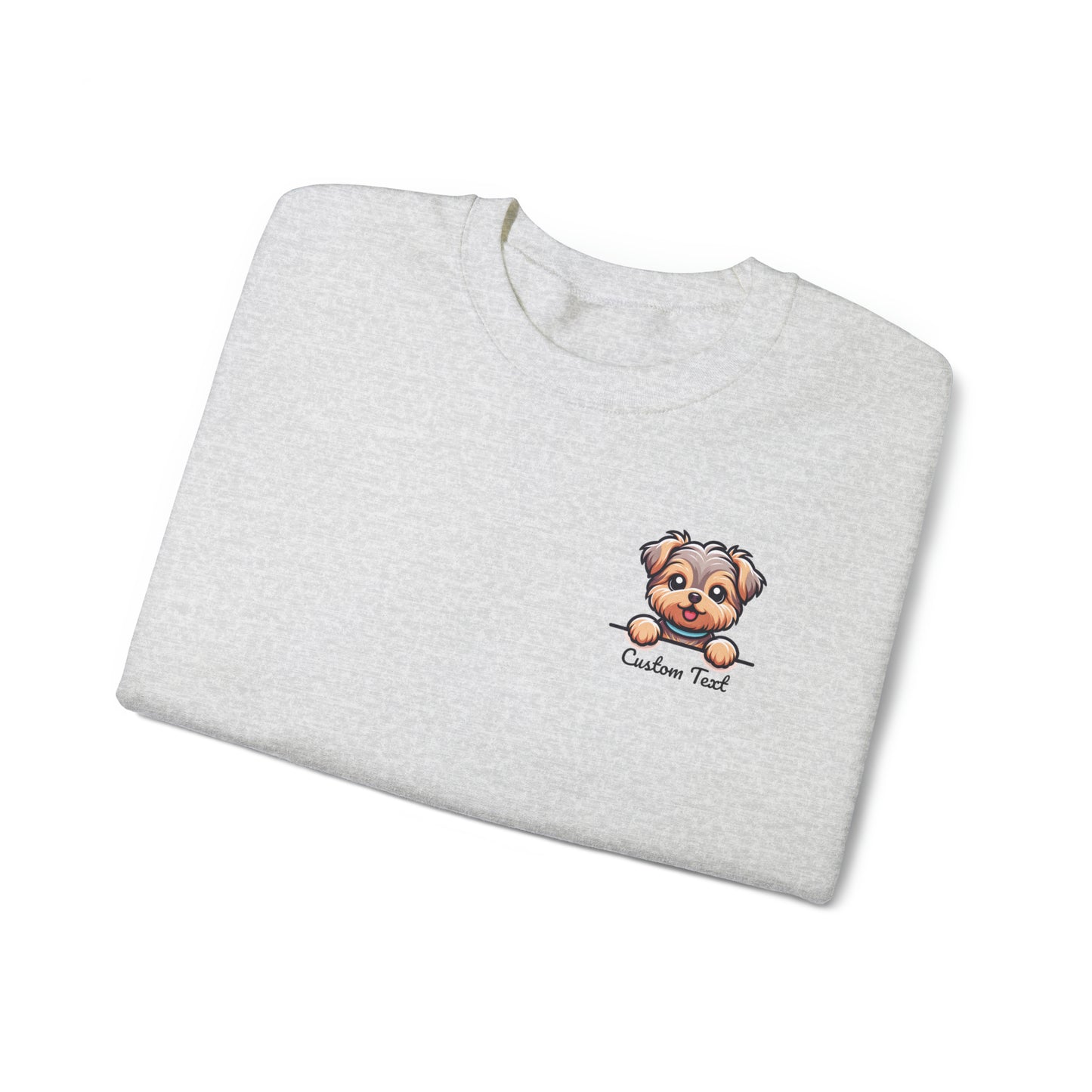 Yorkshire Terrier Cute Puppy Dog Pocket Design with Personalized Custom Text - Sweatshirt