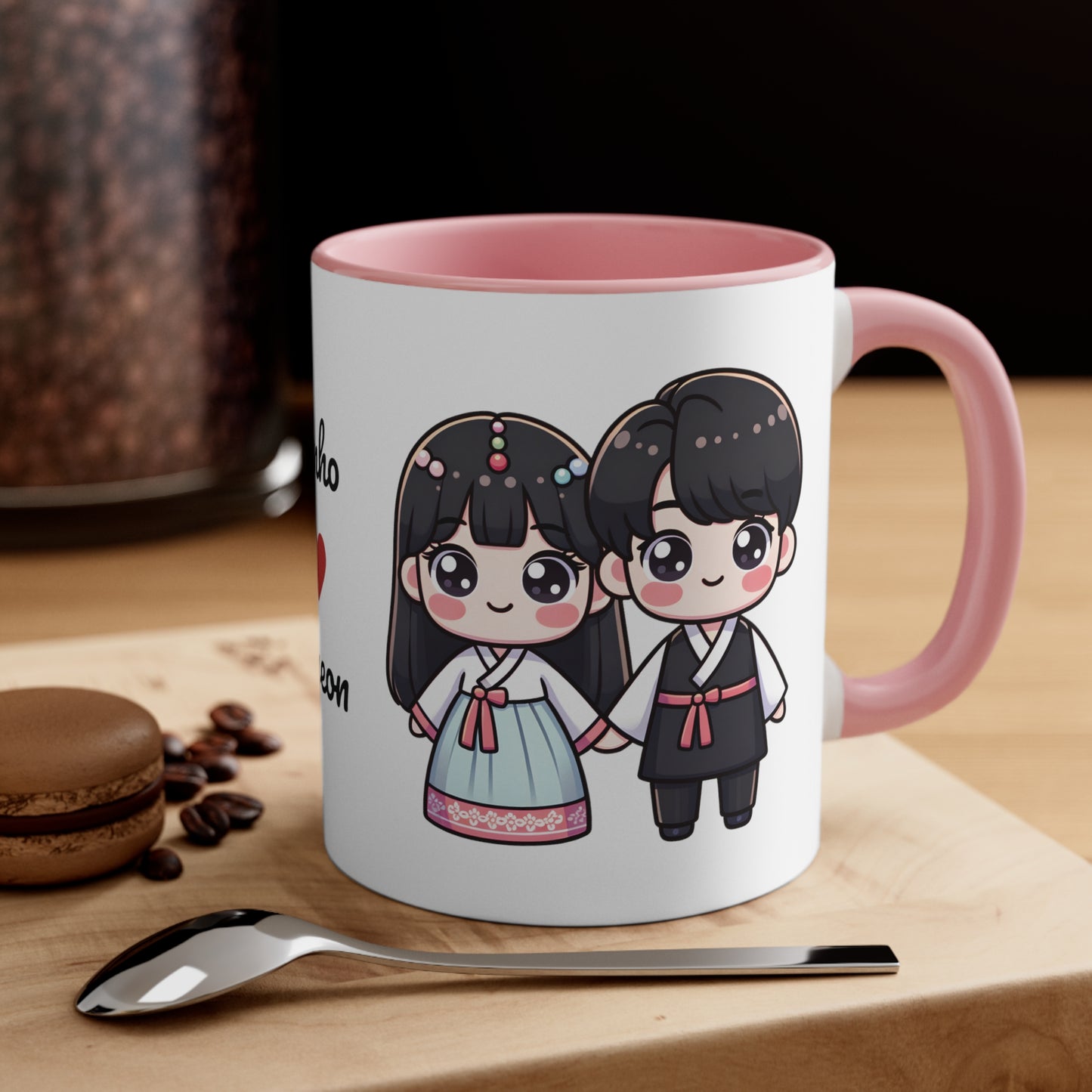 Korean Couple in Korean Clothes Collection 7 Personalized Cute - Custom Accent Coffee Mug, 11oz