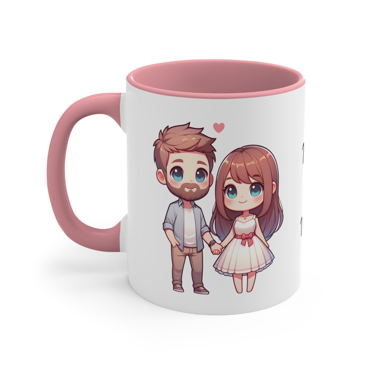 Beardman Couple Collection 3 Personalized Cute - Custom Accent Coffee Mug, 11oz