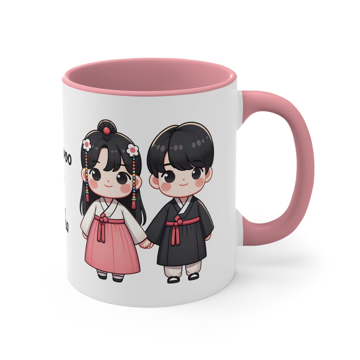 Korean Couple in Korean Clothes Collection 11 Personalized Cute - Custom Accent Coffee Mug, 11oz