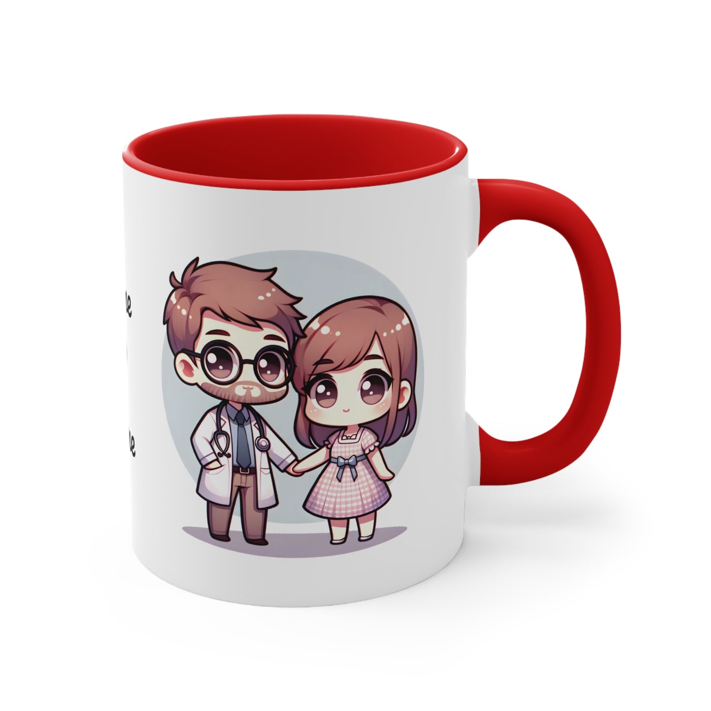 Doctor Couple Collection 4 Personalized Cute - Custom Accent Coffee Mug, 11oz