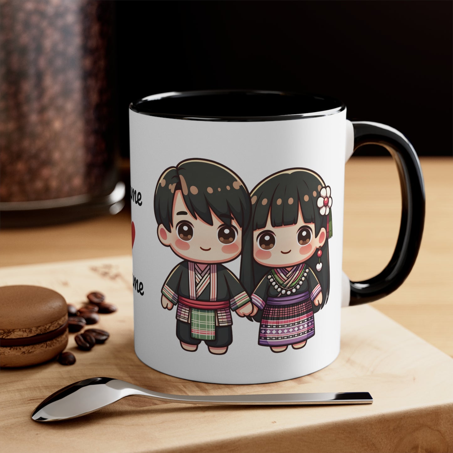 Hmong Couple Traditional Hmong Clothes Collection 5 Personalized Cute - Custom Accent Coffee Mug, 11oz