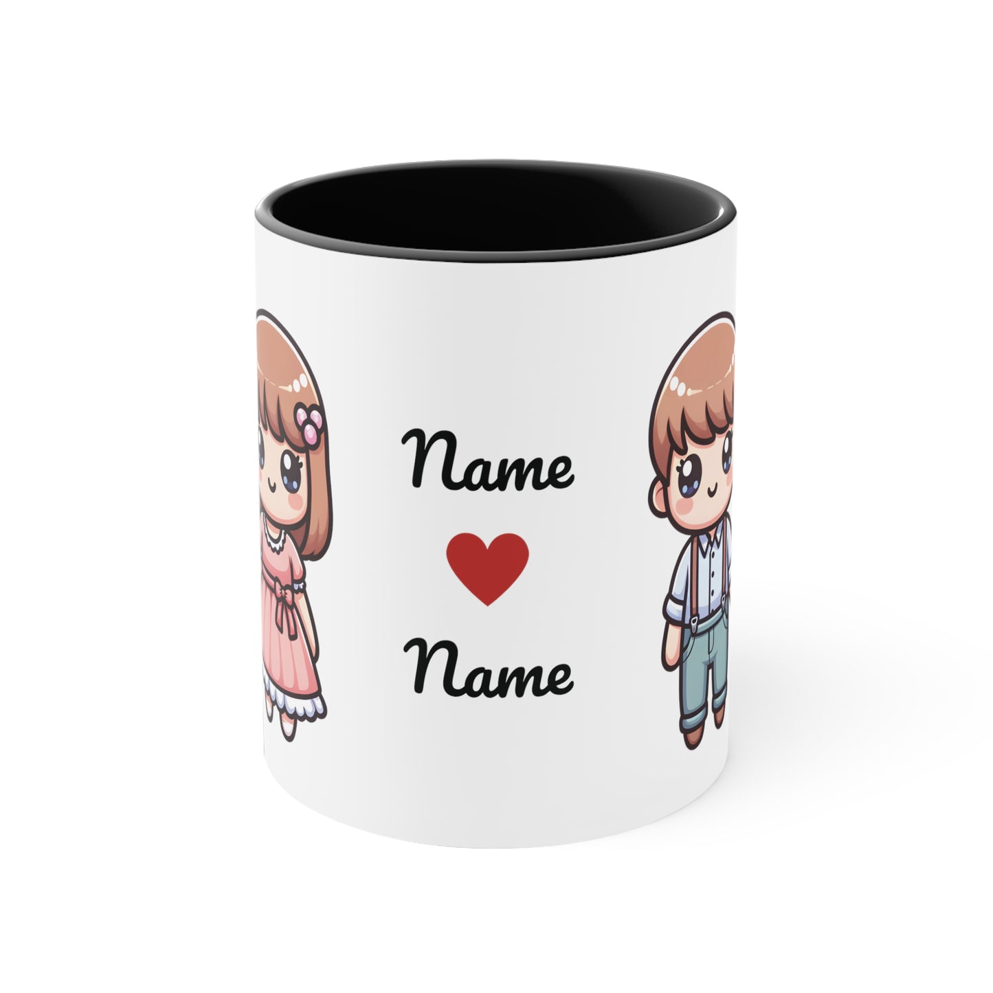 Farmer Couple Collection 3 Personalized Cute - Custom Accent Coffee Mug, 11oz