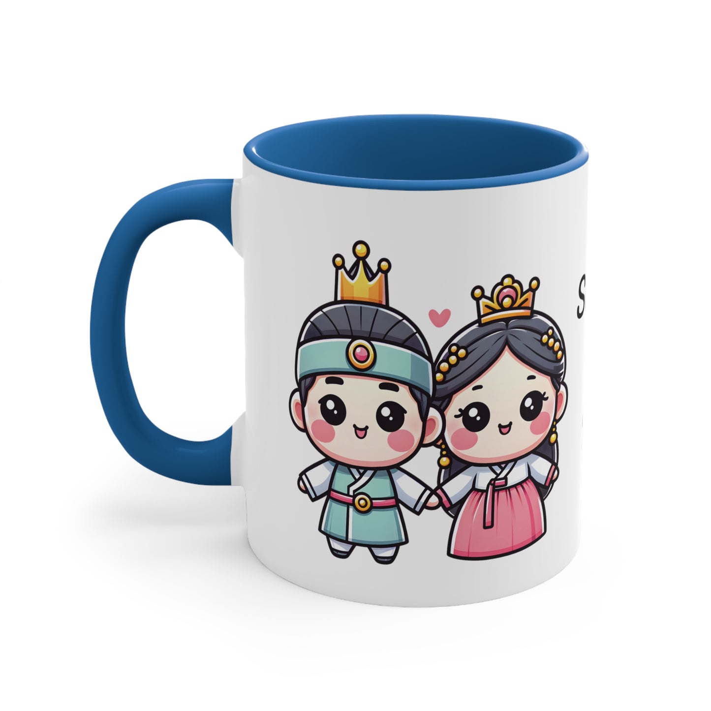 Korean Couple in Korean Clothes Collection 9 Personalized Cute - Custom Accent Coffee Mug, 11oz