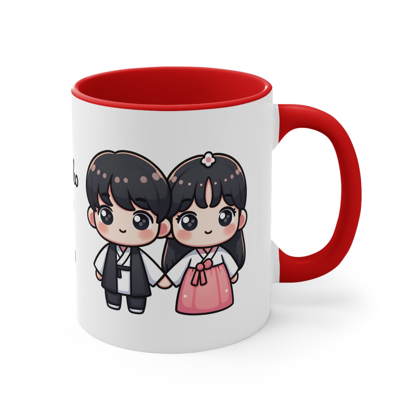 Korean Couple in Korean Clothes Collection 12 Personalized Cute - Custom Accent Coffee Mug, 11oz