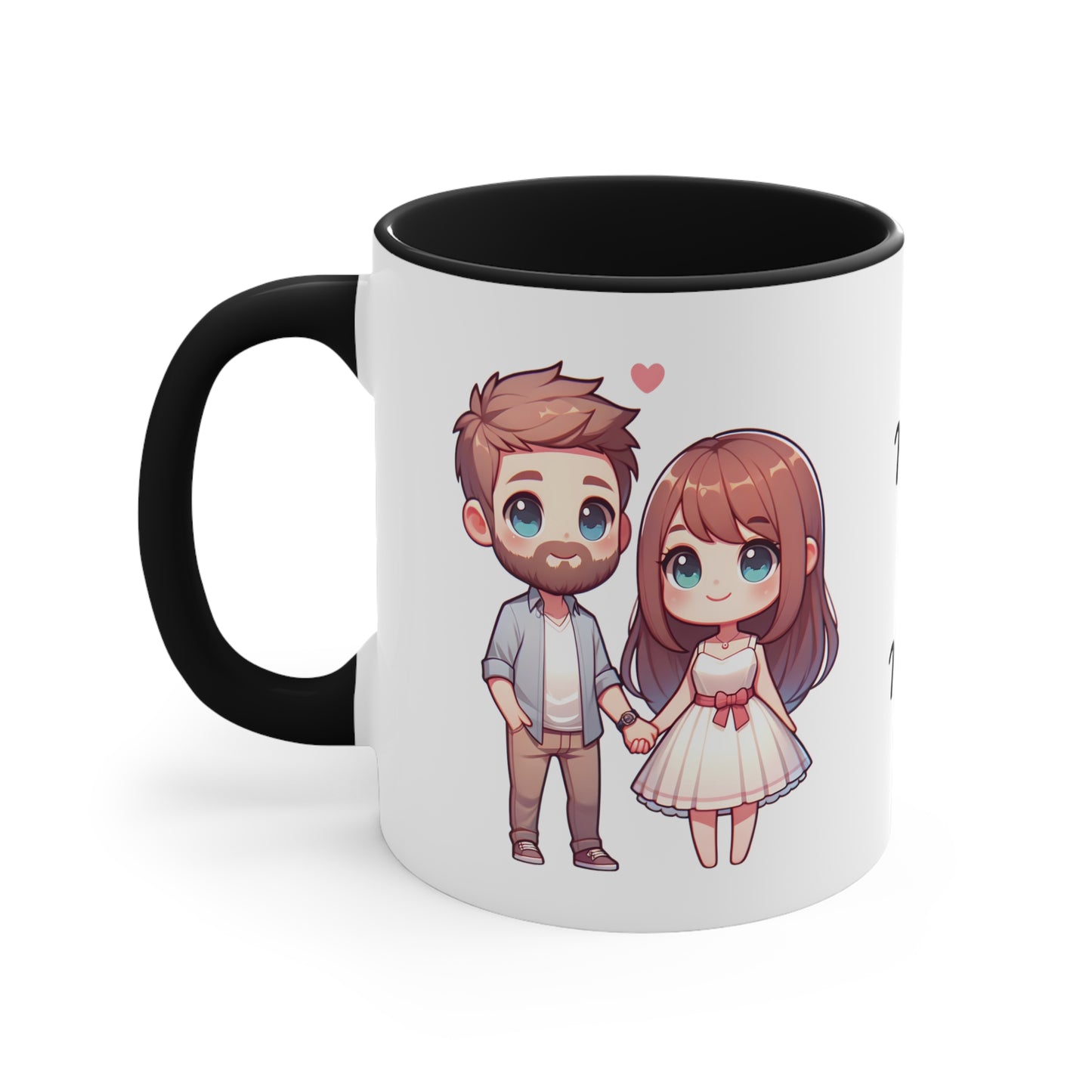 Beardman Couple Collection 3 Personalized Cute - Custom Accent Coffee Mug, 11oz