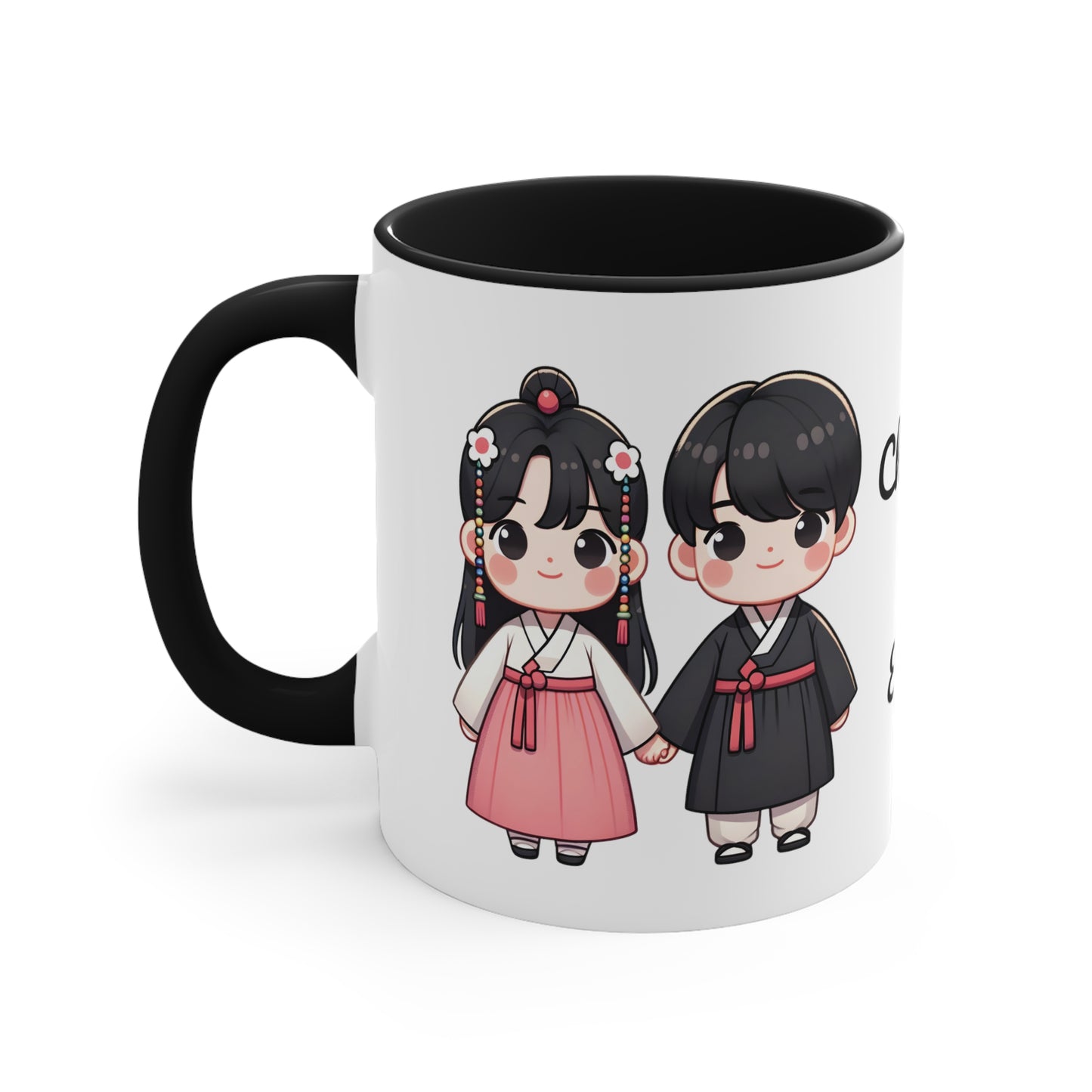 Korean Couple in Korean Clothes Collection 11 Personalized Cute - Custom Accent Coffee Mug, 11oz