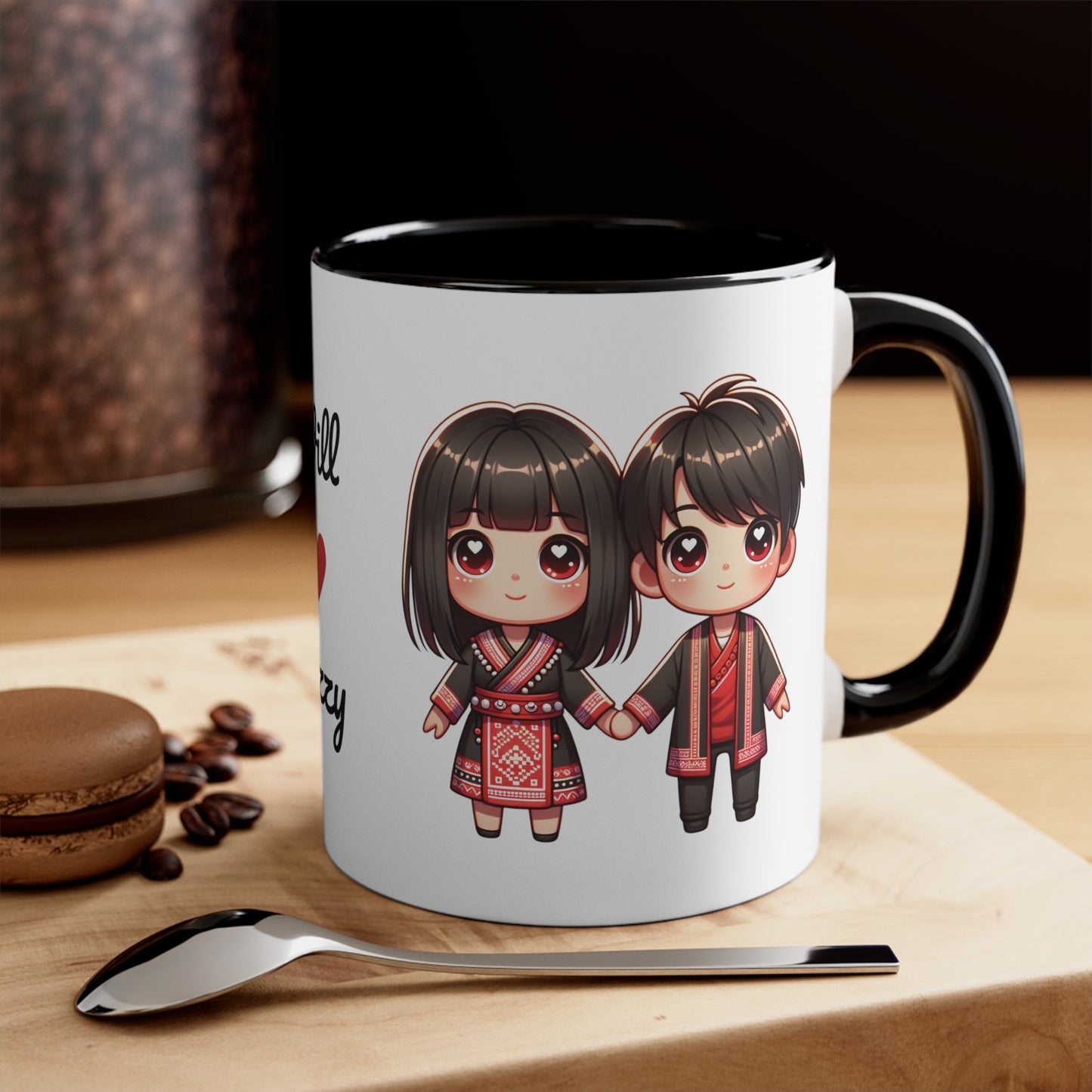 Hmong Couple Red Collection 7 Personalized Cute - Custom Accent Coffee Mug, 11oz