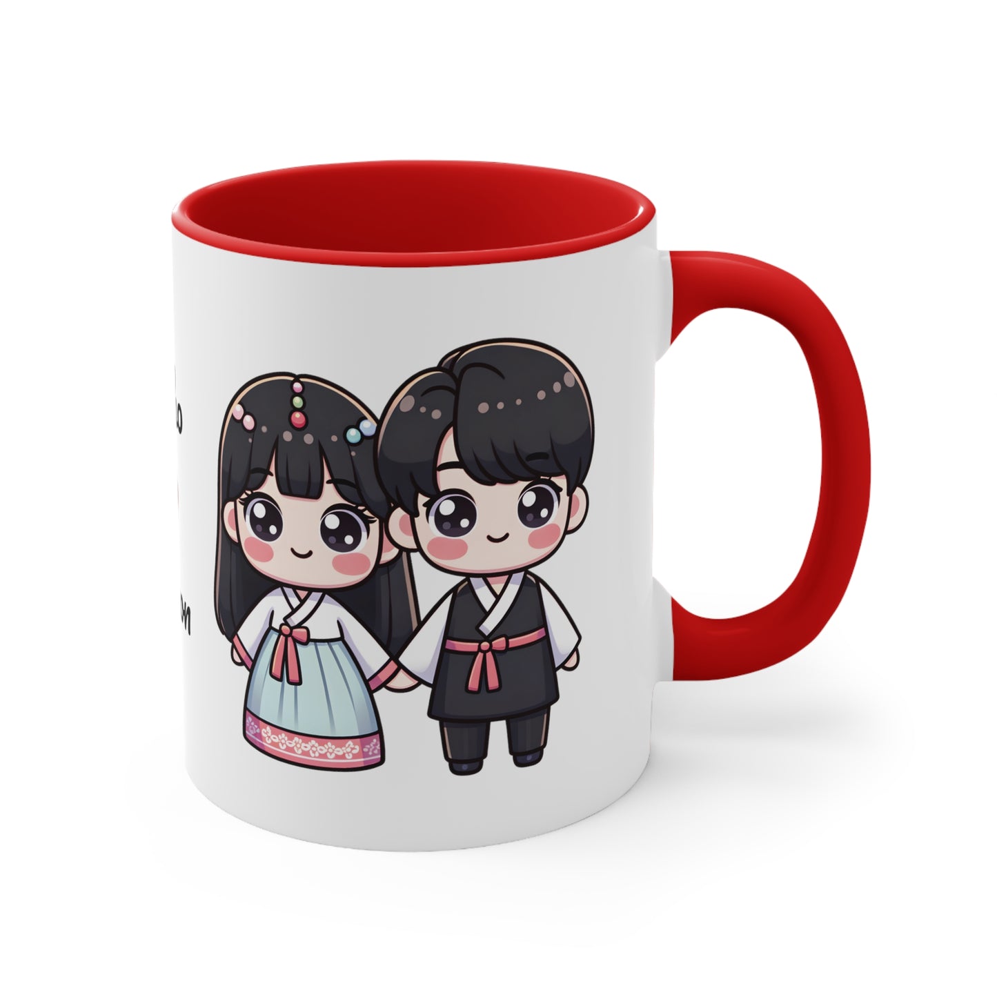 Korean Couple in Korean Clothes Collection 7 Personalized Cute - Custom Accent Coffee Mug, 11oz