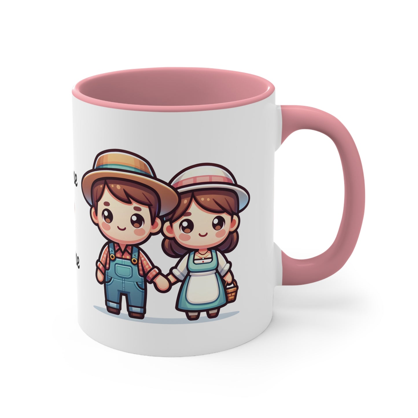 Farmer Couple Collection 4 Personalized Cute - Custom Accent Coffee Mug, 11oz