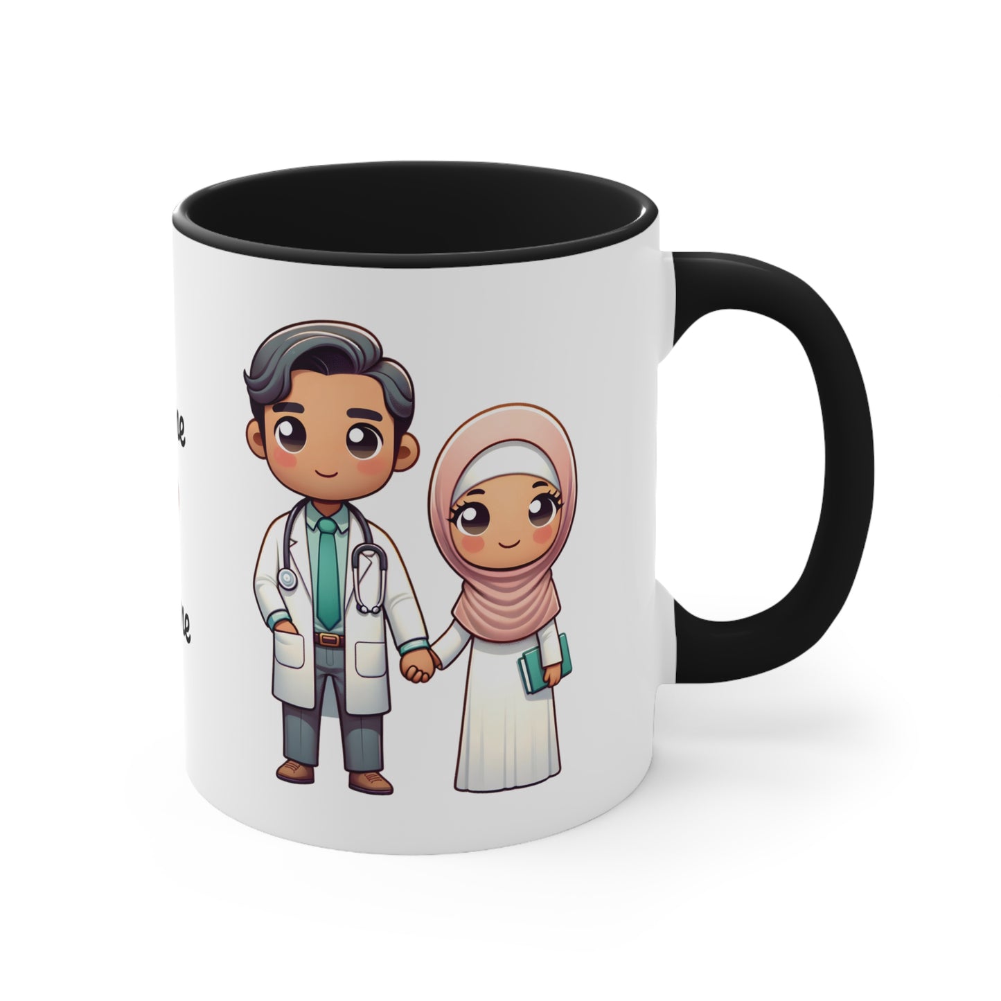 Doctor Couple Collection 6 Personalized Cute - Custom Accent Coffee Mug, 11oz