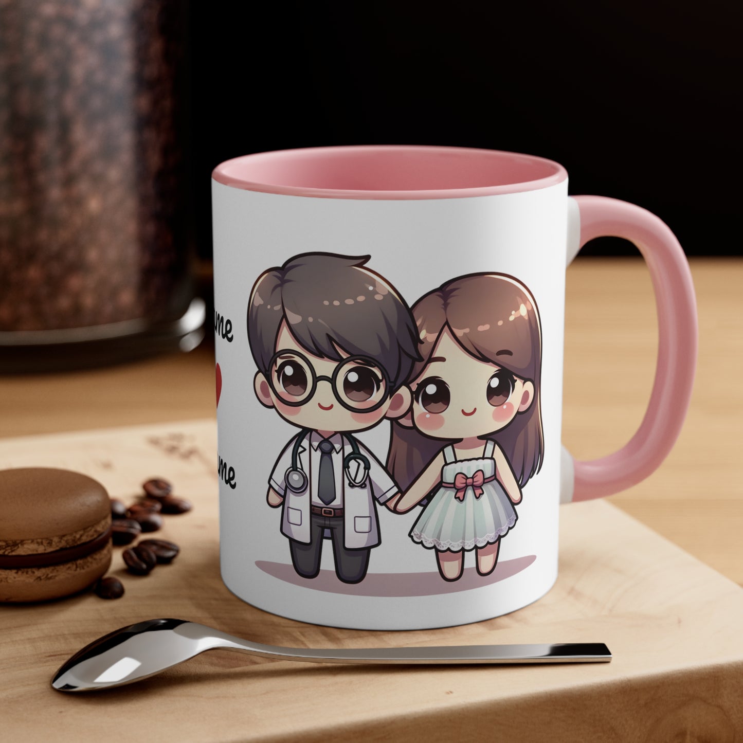 Doctor Couple Collection 5 Personalized Cute - Custom Accent Coffee Mug, 11oz