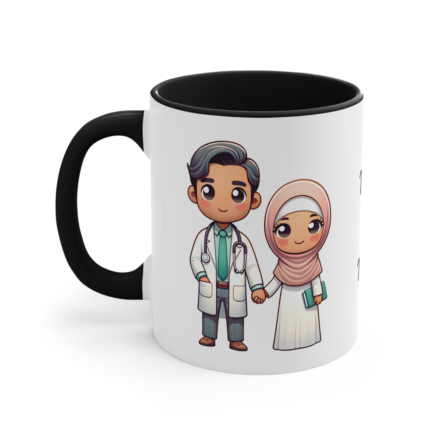 Doctor Couple Collection 6 Personalized Cute - Custom Accent Coffee Mug, 11oz