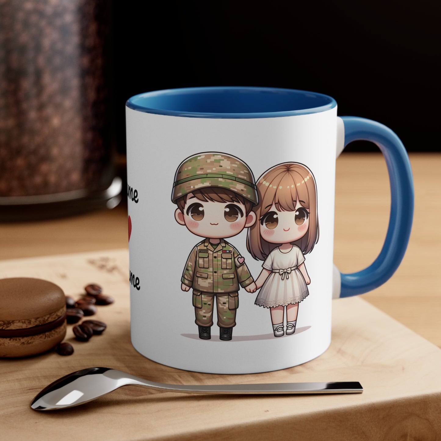 Army Couple Collection 5 Personalized Cute - Custom Accent Coffee Mug, 11oz