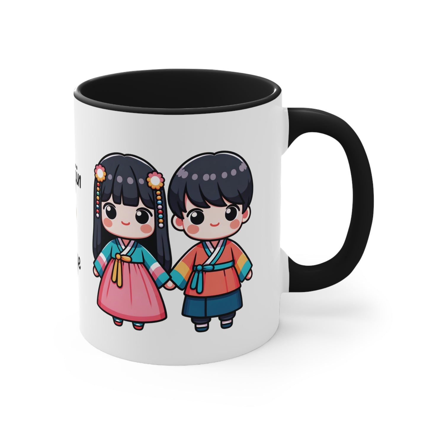 Korean Couple in Korean Clothes Collection 10 Personalized Cute - Custom Accent Coffee Mug, 11oz