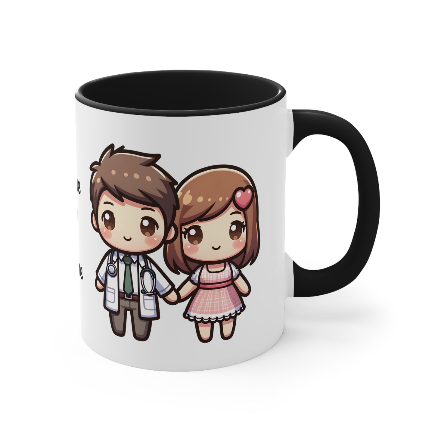 Doctor Couple Collection 1 Personalized Cute - Custom Accent Coffee Mug, 11oz