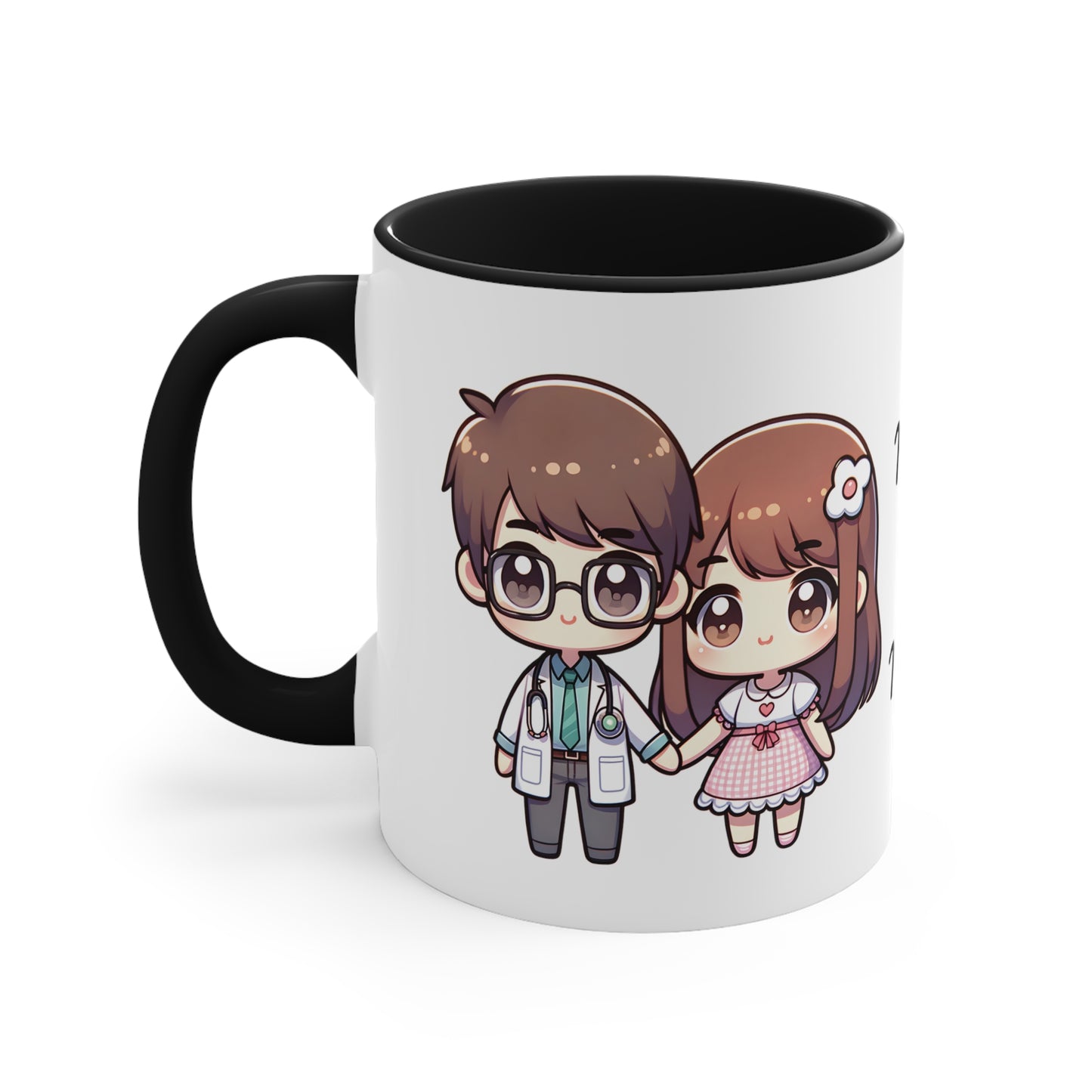 Doctor Couple Collection 3 Personalized Cute - Custom Accent Coffee Mug, 11oz