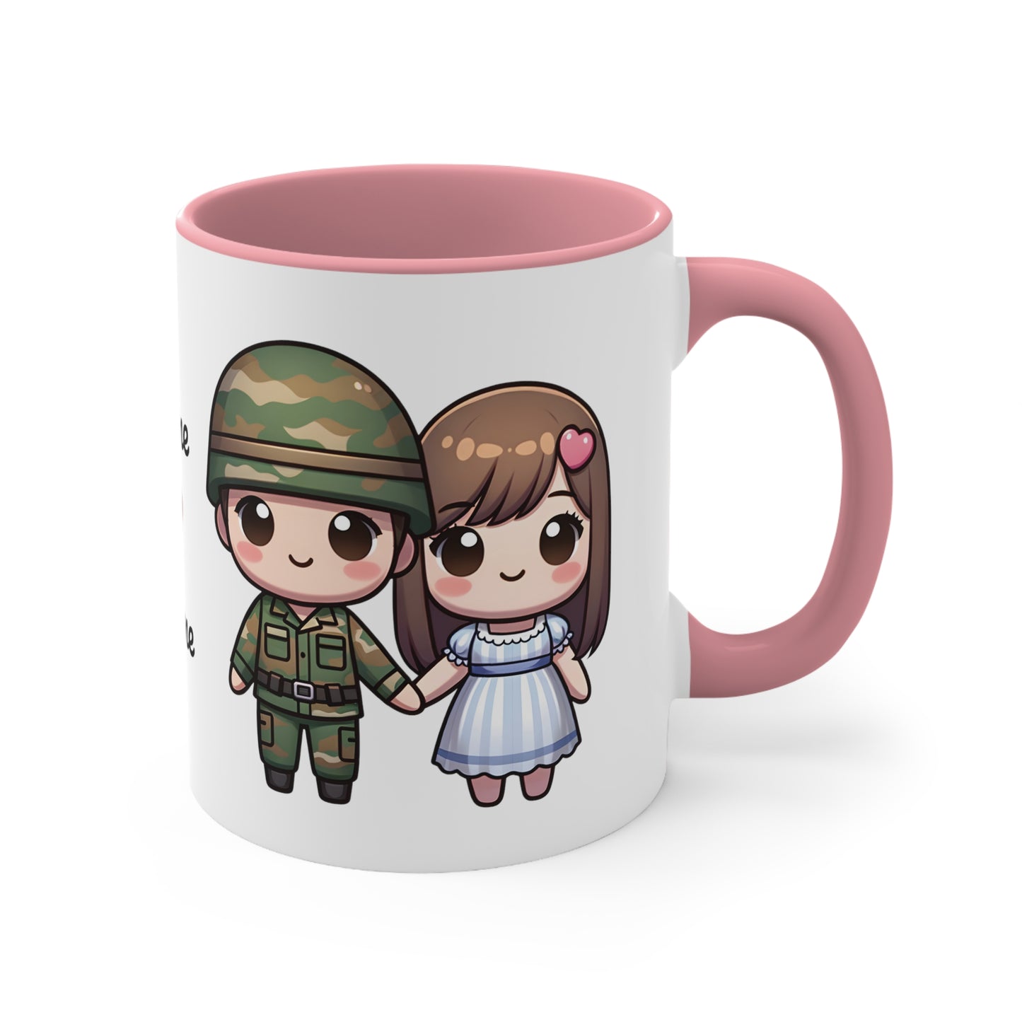 Army Couple Collection 2 Personalized Cute - Custom Accent Coffee Mug, 11oz