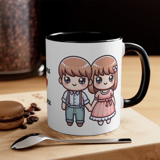 Farmer Couple Collection 3 Personalized Cute - Custom Accent Coffee Mug, 11oz