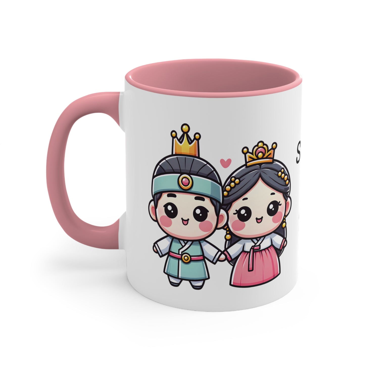 Korean Couple in Korean Clothes Collection 9 Personalized Cute - Custom Accent Coffee Mug, 11oz