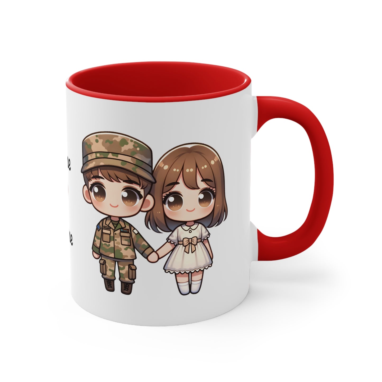 Army Couple Collection 1 Personalized Cute - Custom Accent Coffee Mug, 11oz