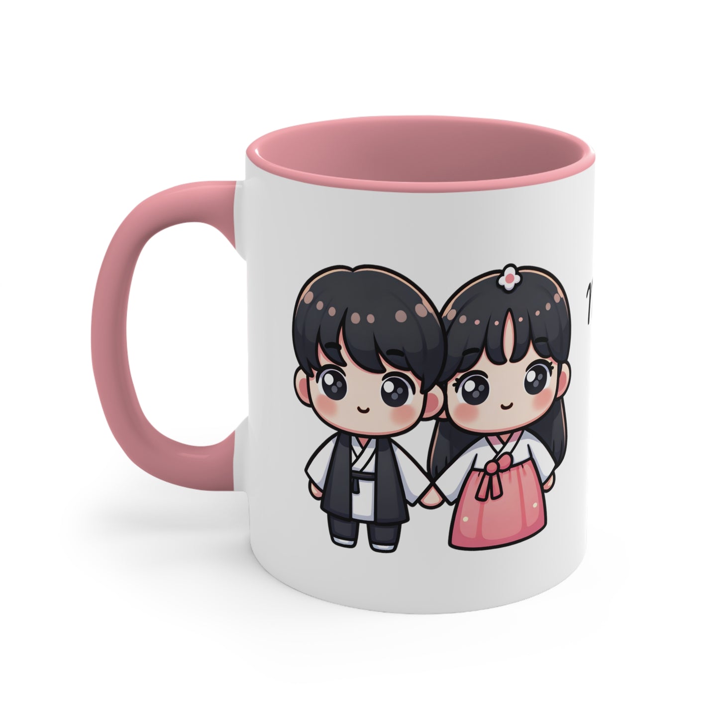 Korean Couple in Korean Clothes Collection 12 Personalized Cute - Custom Accent Coffee Mug, 11oz