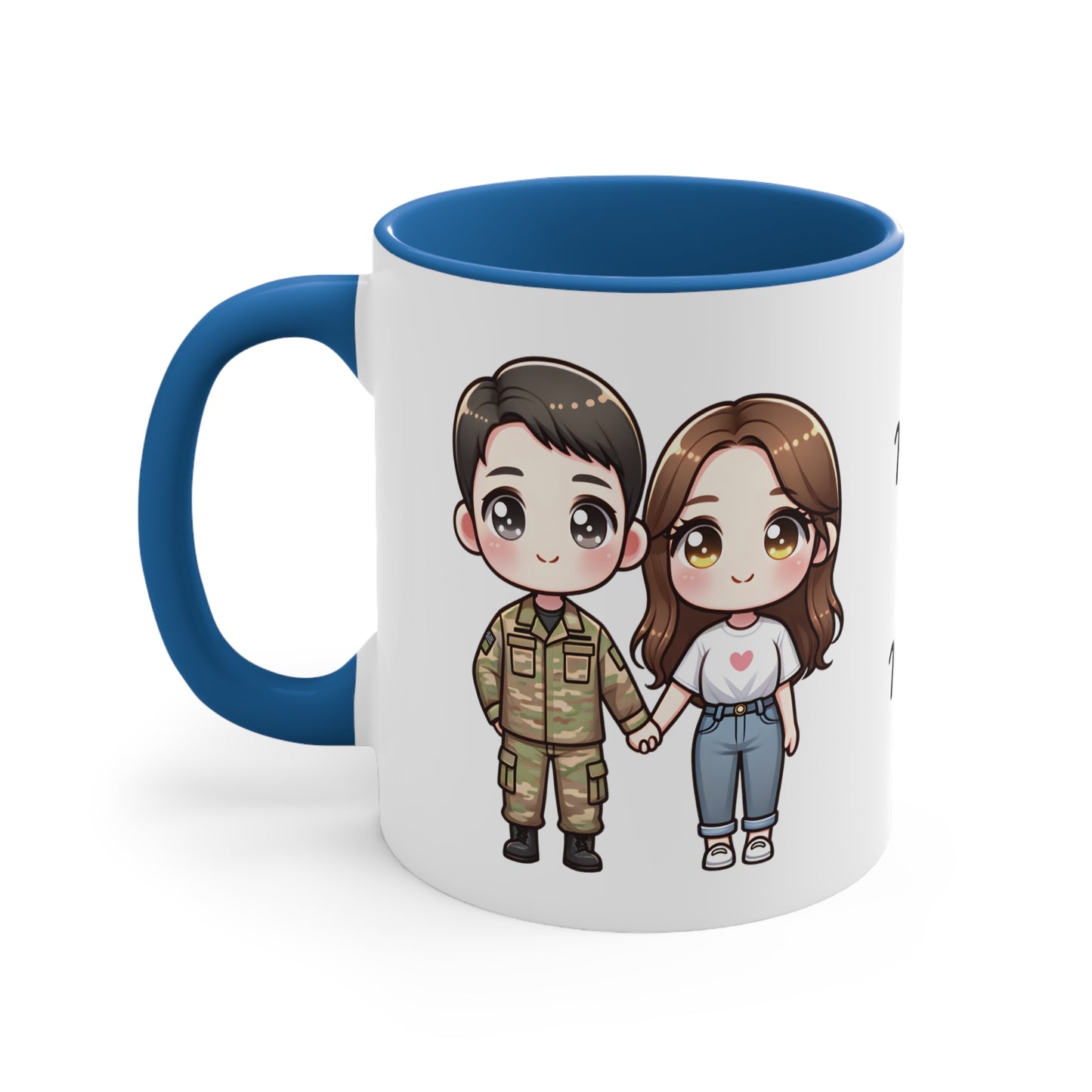 Army Couple Collection 4 Personalized Cute - Custom Accent Coffee Mug, 11oz