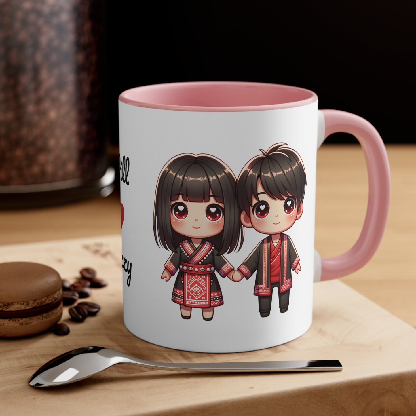 Hmong Couple Red Collection 7 Personalized Cute - Custom Accent Coffee Mug, 11oz