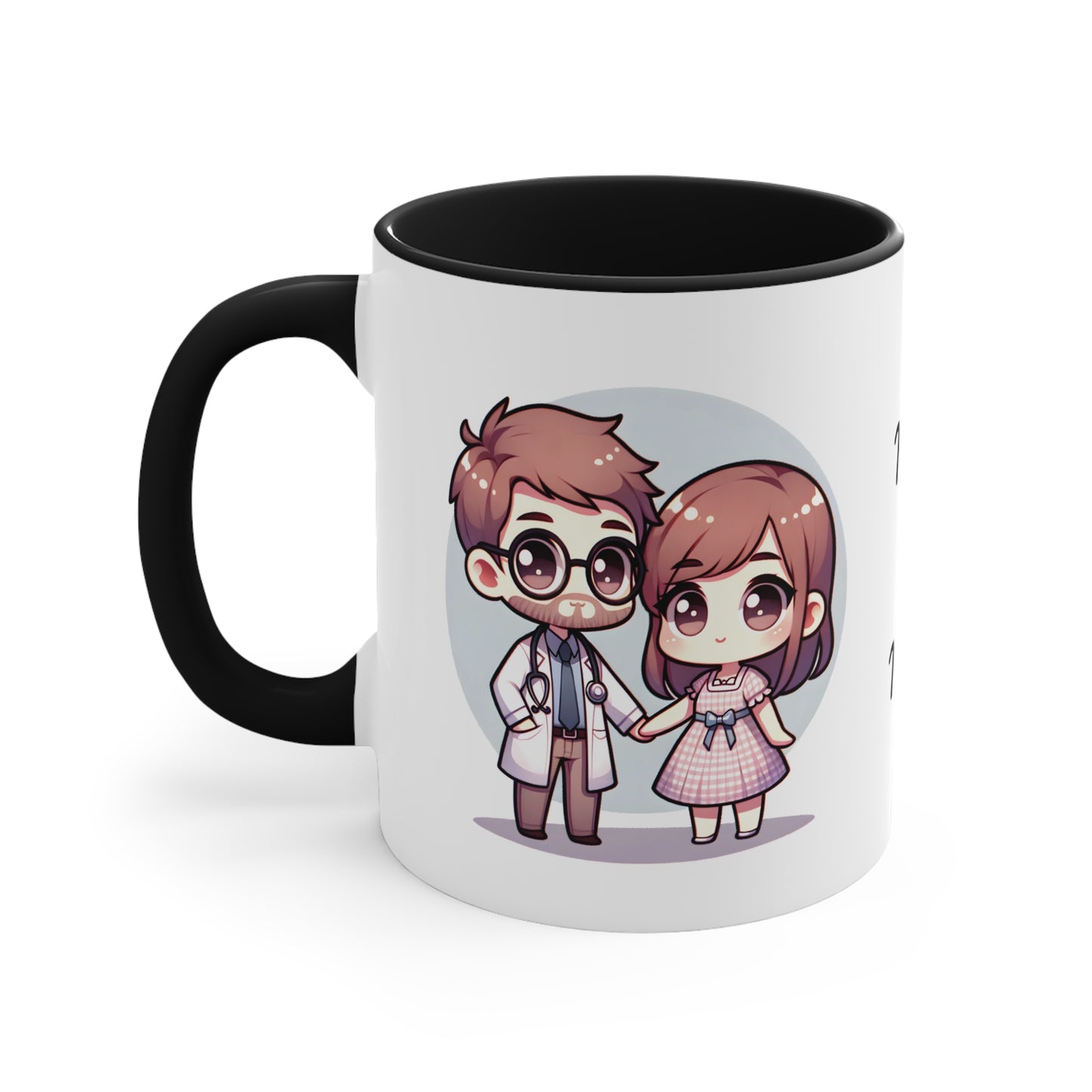 Doctor Couple Collection 4 Personalized Cute - Custom Accent Coffee Mug, 11oz