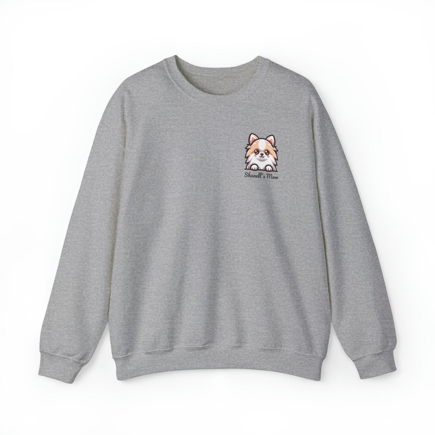 Pomeranian Puppy Dog Pocket Design with Personalized Custom Text - Sweatshirt