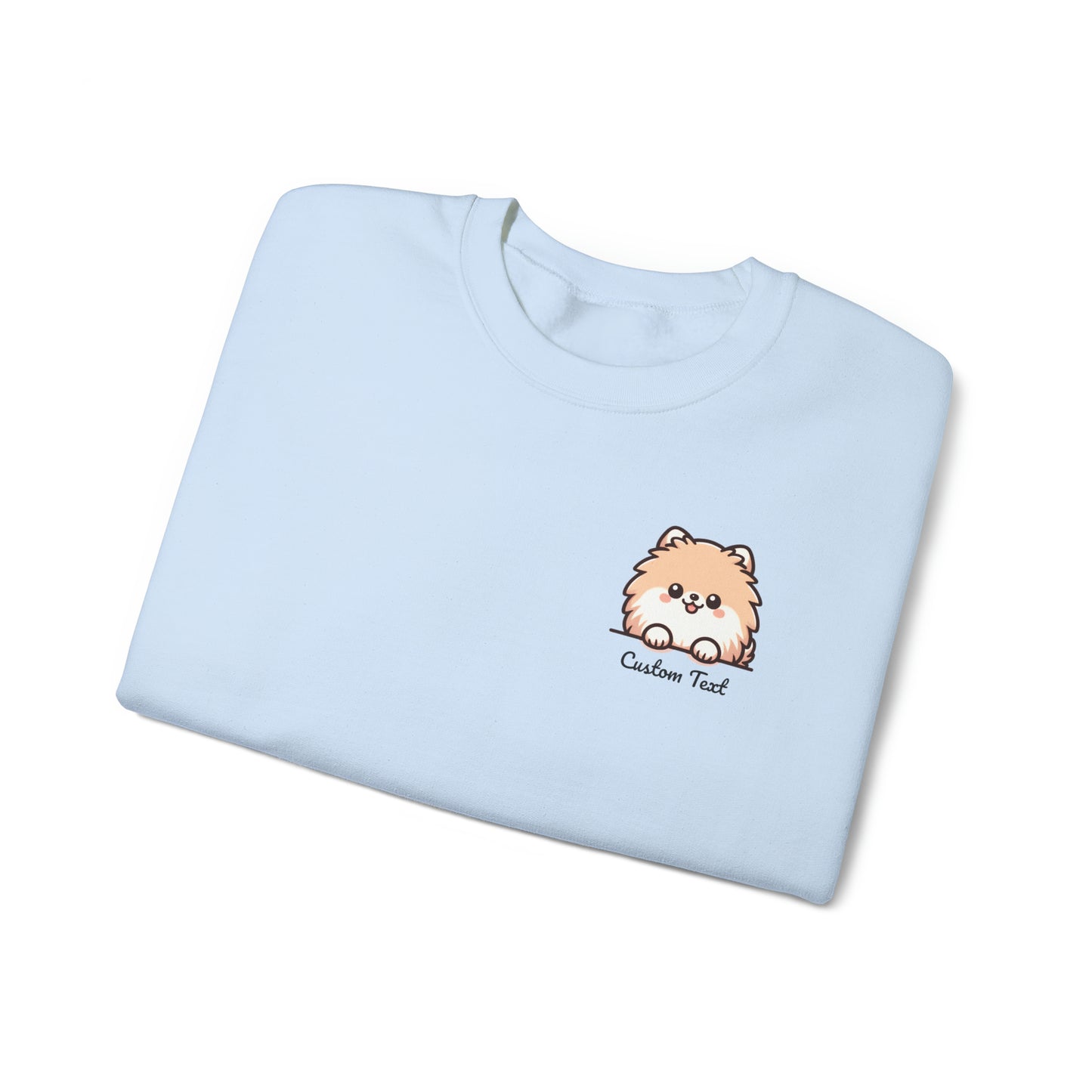 Pomeranian Cute Puppy Dog Pocket Design 2 with Personalized Custom Text - Sweatshirt