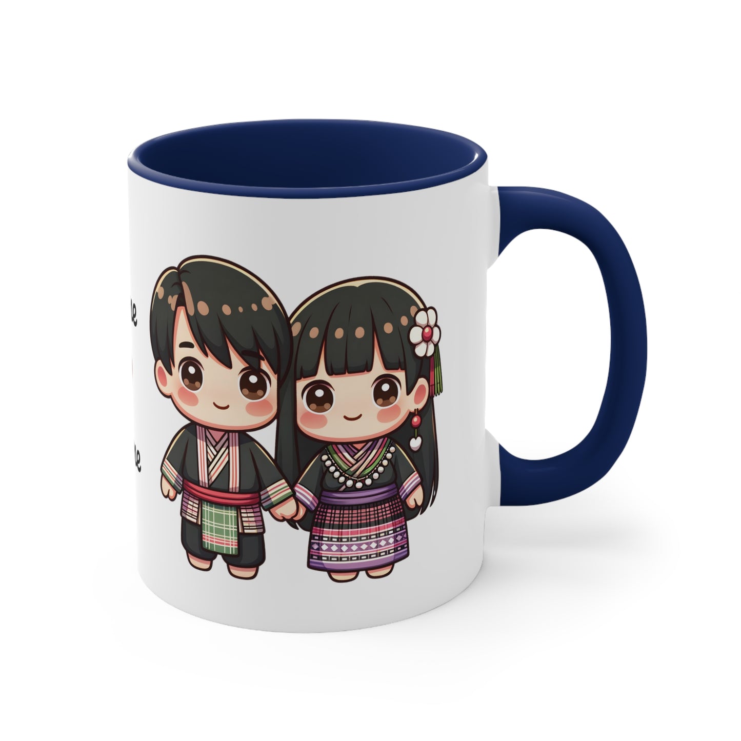 Hmong Couple Traditional Hmong Clothes Collection 5 Personalized Cute - Custom Accent Coffee Mug, 11oz