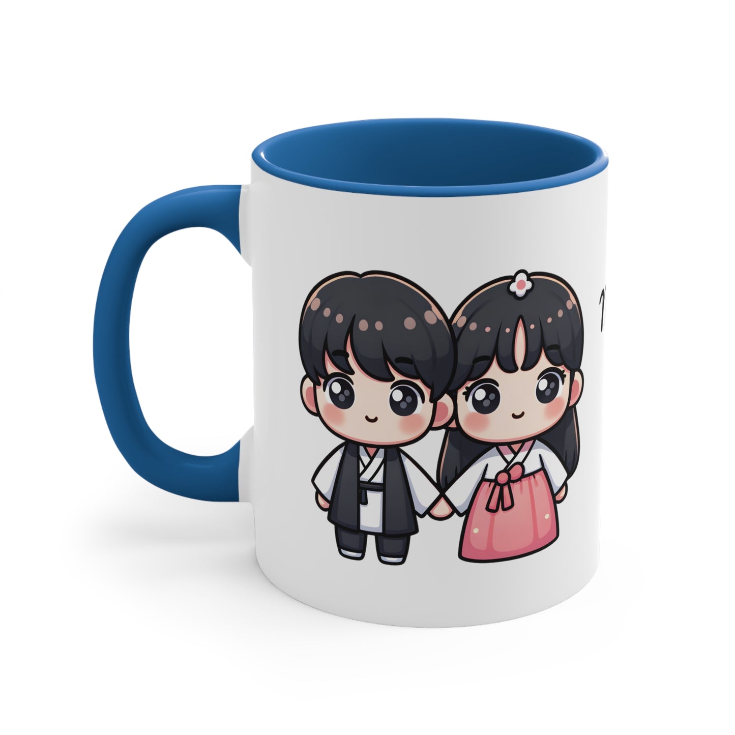 Korean Couple in Korean Clothes Collection 12 Personalized Cute - Custom Accent Coffee Mug, 11oz