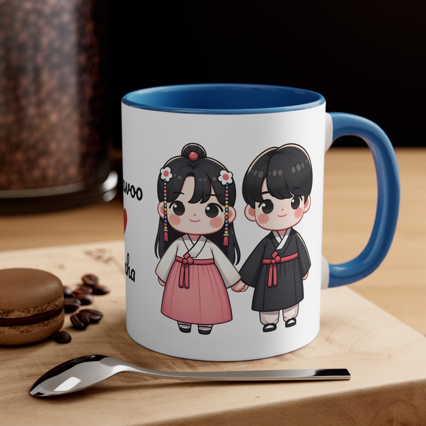 Korean Couple in Korean Clothes Collection 11 Personalized Cute - Custom Accent Coffee Mug, 11oz