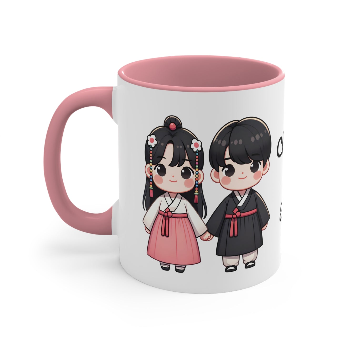 Korean Couple in Korean Clothes Collection 11 Personalized Cute - Custom Accent Coffee Mug, 11oz