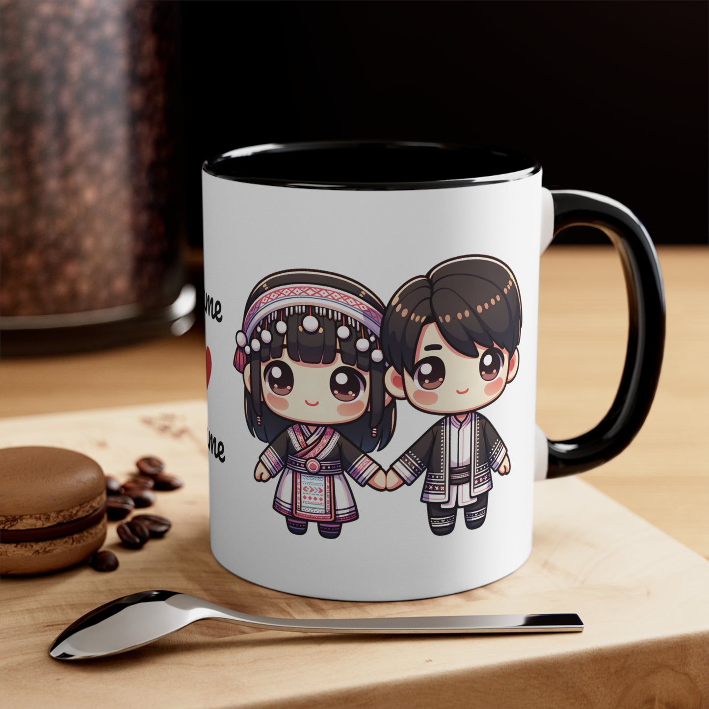 Hmong Couple Traditional Hmong Clothes Collection 2 Personalized Cute - Custom Accent Coffee Mug, 11oz