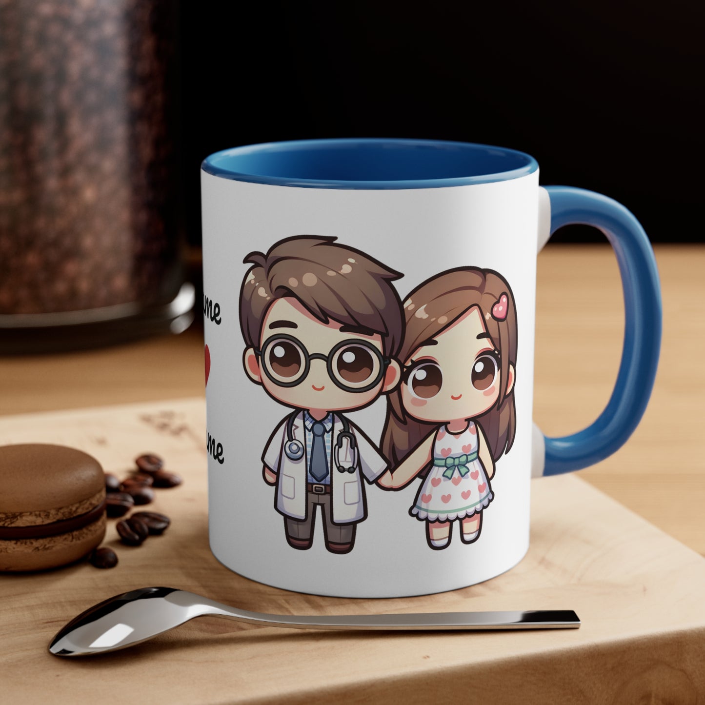 Doctor Couple Collection 2 Personalized Cute - Custom Accent Coffee Mug, 11oz