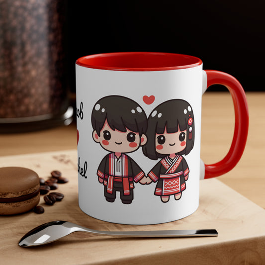 Hmong Couple Red Collection 5 Personalized Cute - Custom Accent Coffee Mug, 11oz