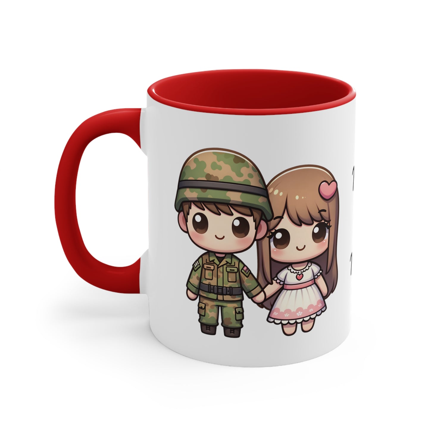 Army Couple Collection 3 Personalized Cute - Custom Accent Coffee Mug, 11oz