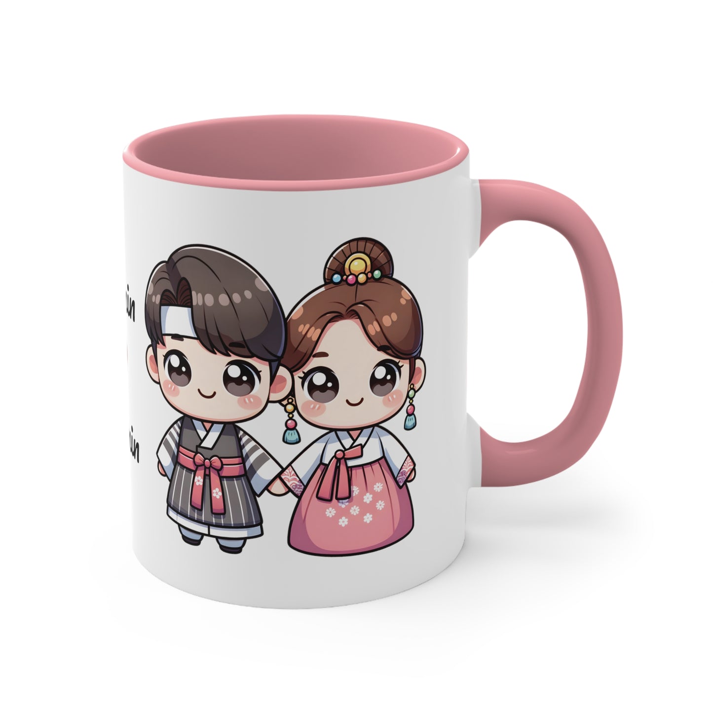 Korean Couple in Korean Clothes Collection 8 Personalized Cute - Custom Accent Coffee Mug, 11oz