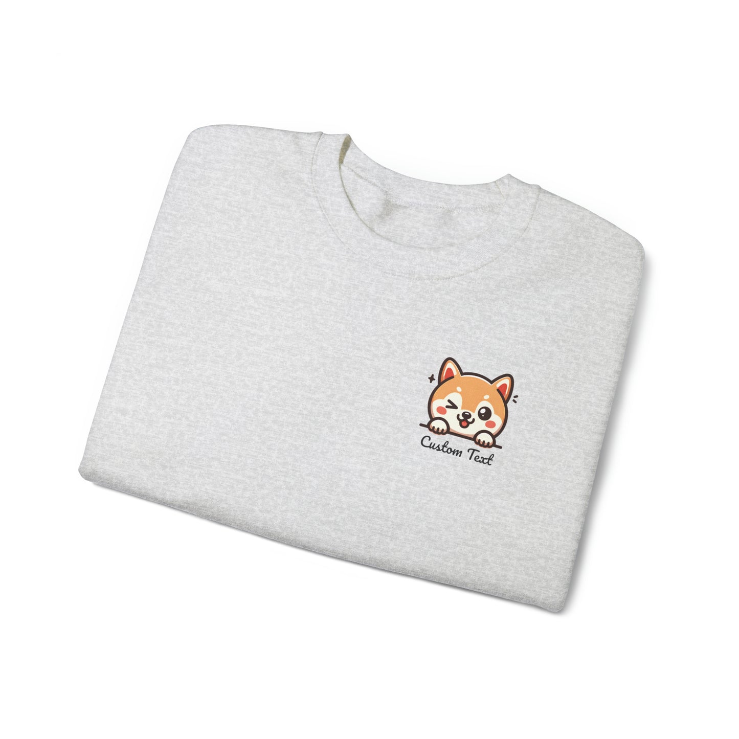 Shiba Inu Cute Puppy Dog Pocket Design 2 with Personalized Custom Text - Sweatshirt