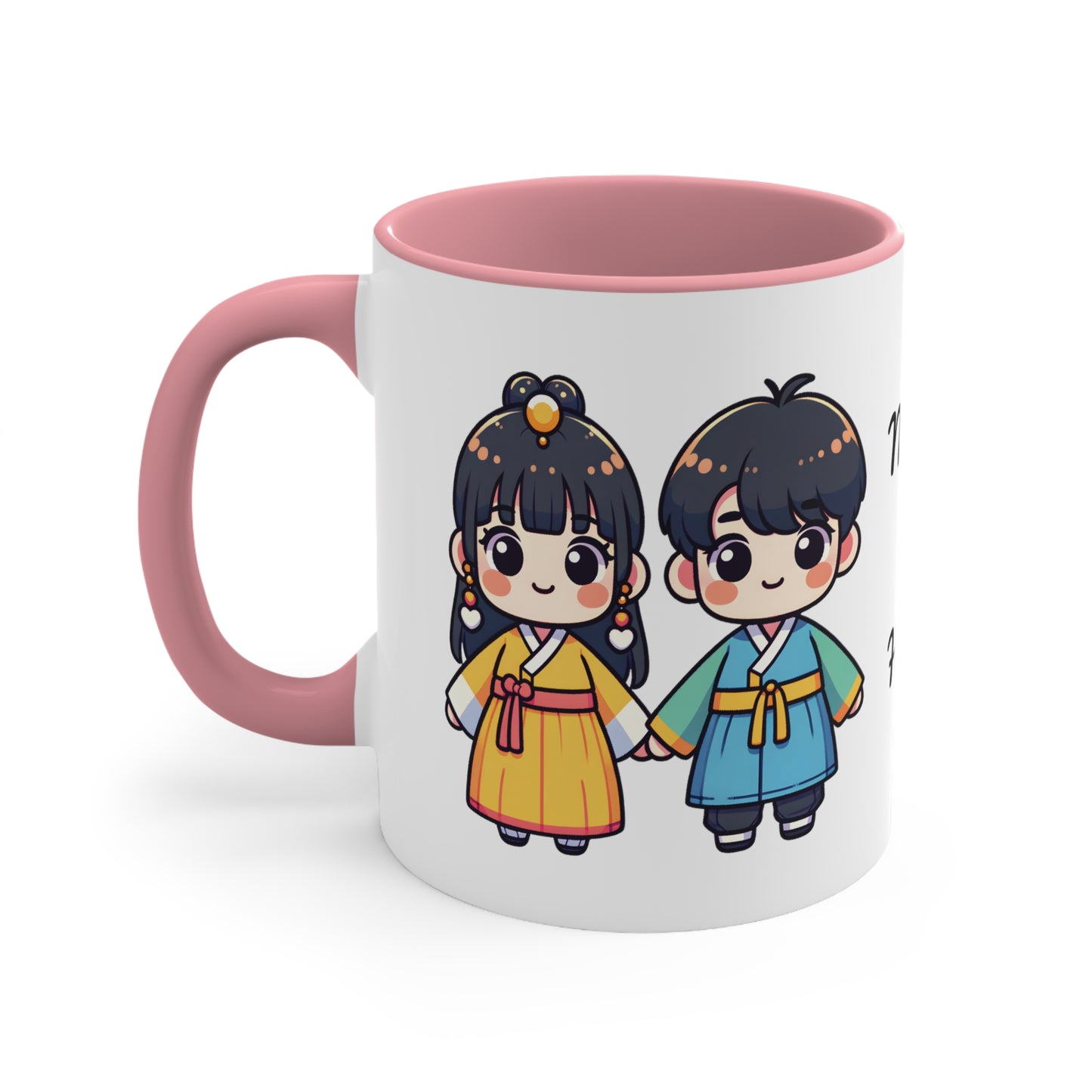 Korean Couple in Korean Clothes Collection 5 Personalized Cute - Custom Accent Coffee Mug, 11oz