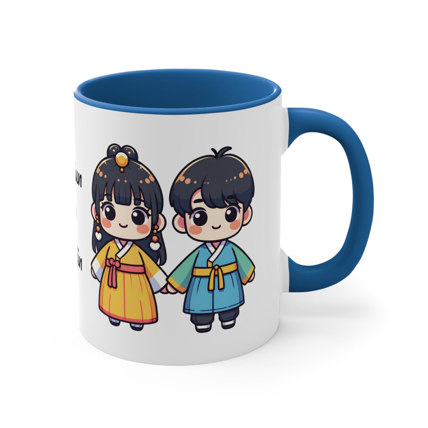 Korean Couple in Korean Clothes Collection 5 Personalized Cute - Custom Accent Coffee Mug, 11oz