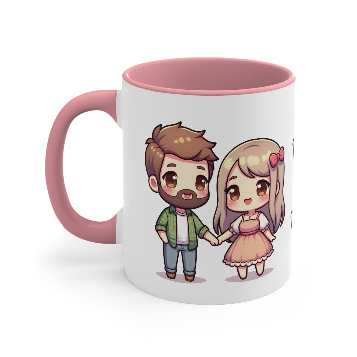 Beardman Couple Collection 2 Personalized Cute - Custom Accent Coffee Mug, 11oz